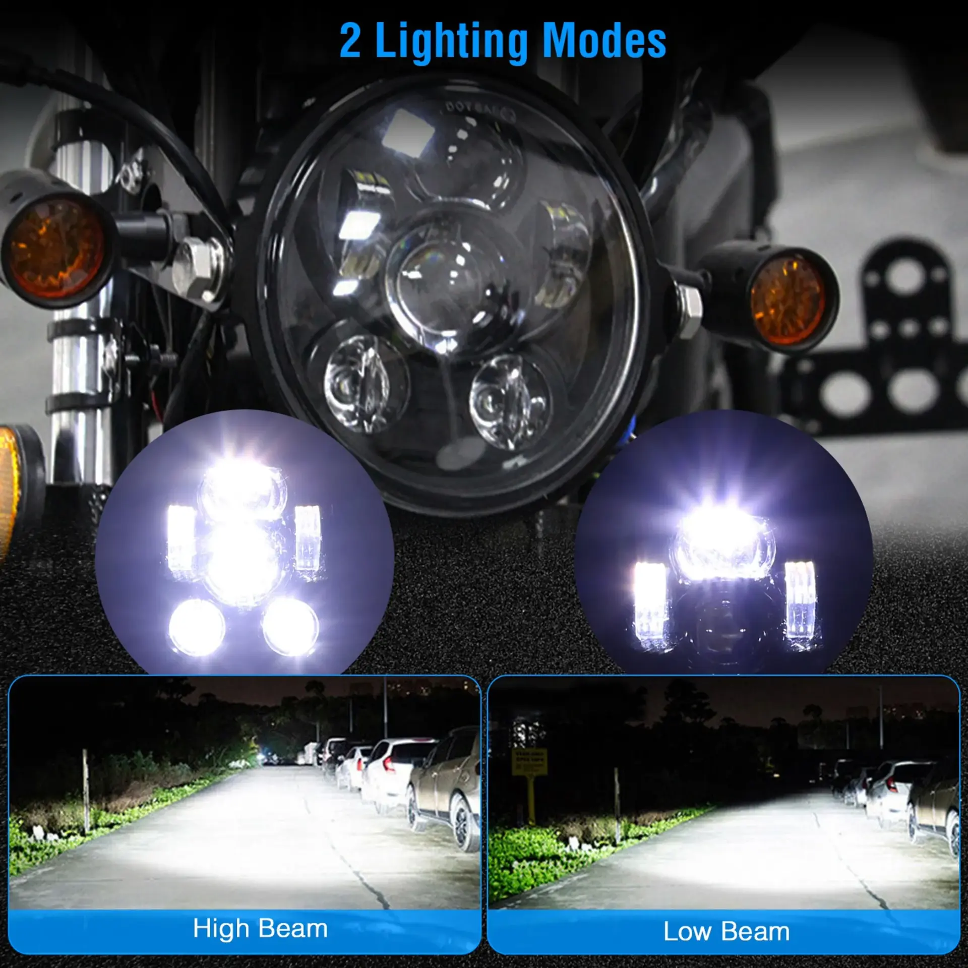 5.75In LED Headlight Motorcycle Projector - Image 6