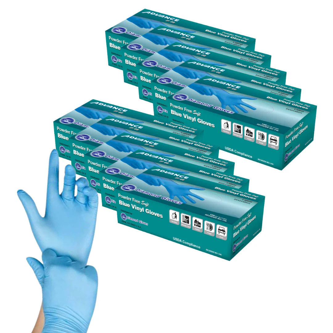ADVANCE Blue Vinyl Gloves - Powder Free (4 Mil), 1,000 Gloves - BOGO 20% OFF - Image 10