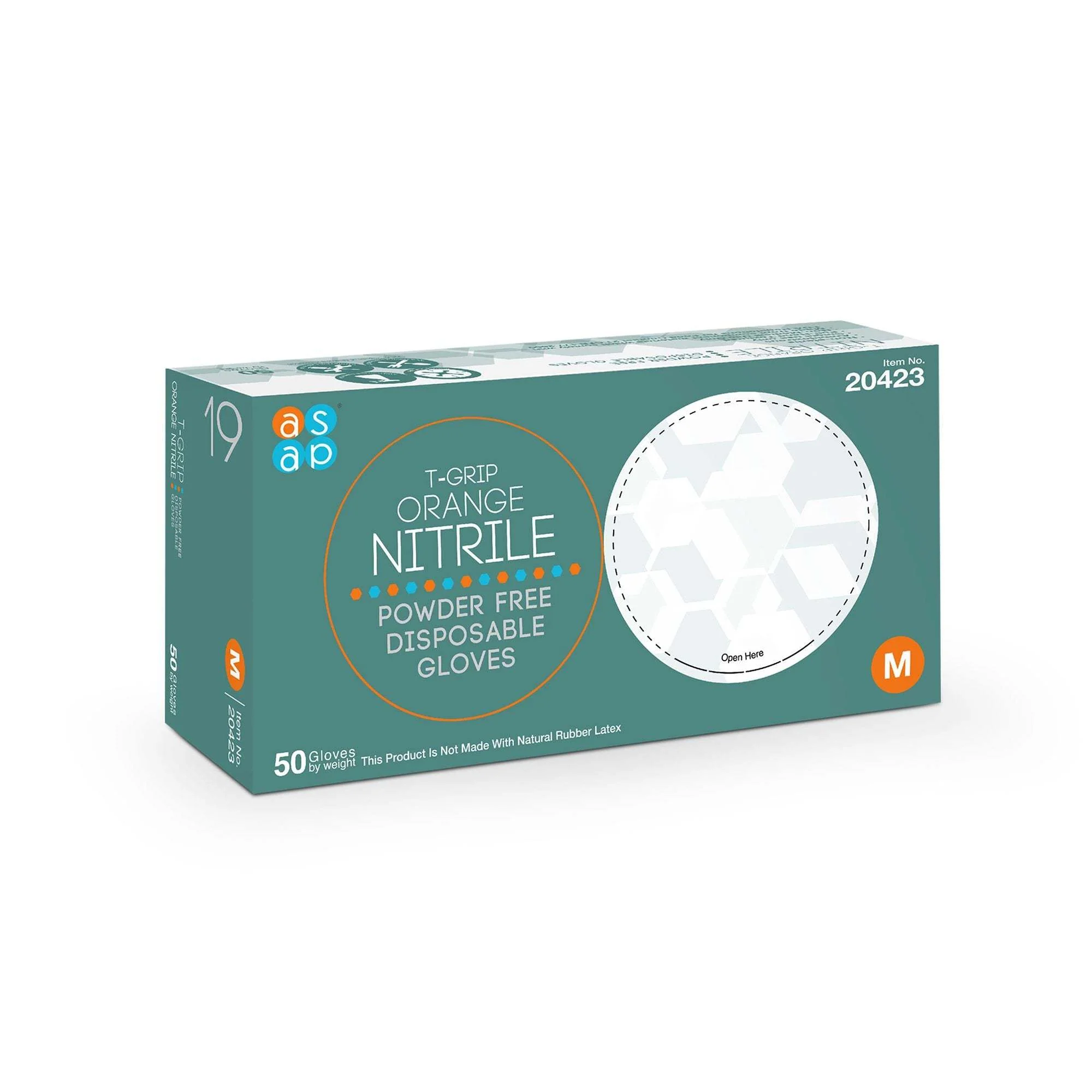 ASAP T-Grip Orange Nitrile Gloves - Powder Free (7 Mil), 500 Gloves - BOGO 20% OFF - Image 4