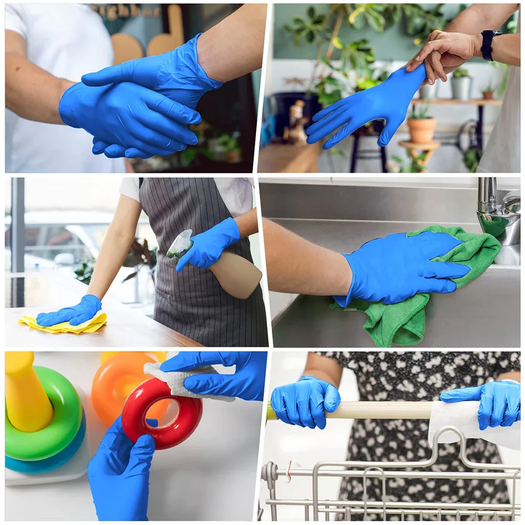 Blue Vinyl Powder Free Gloves - 1000 gloves - Image 3