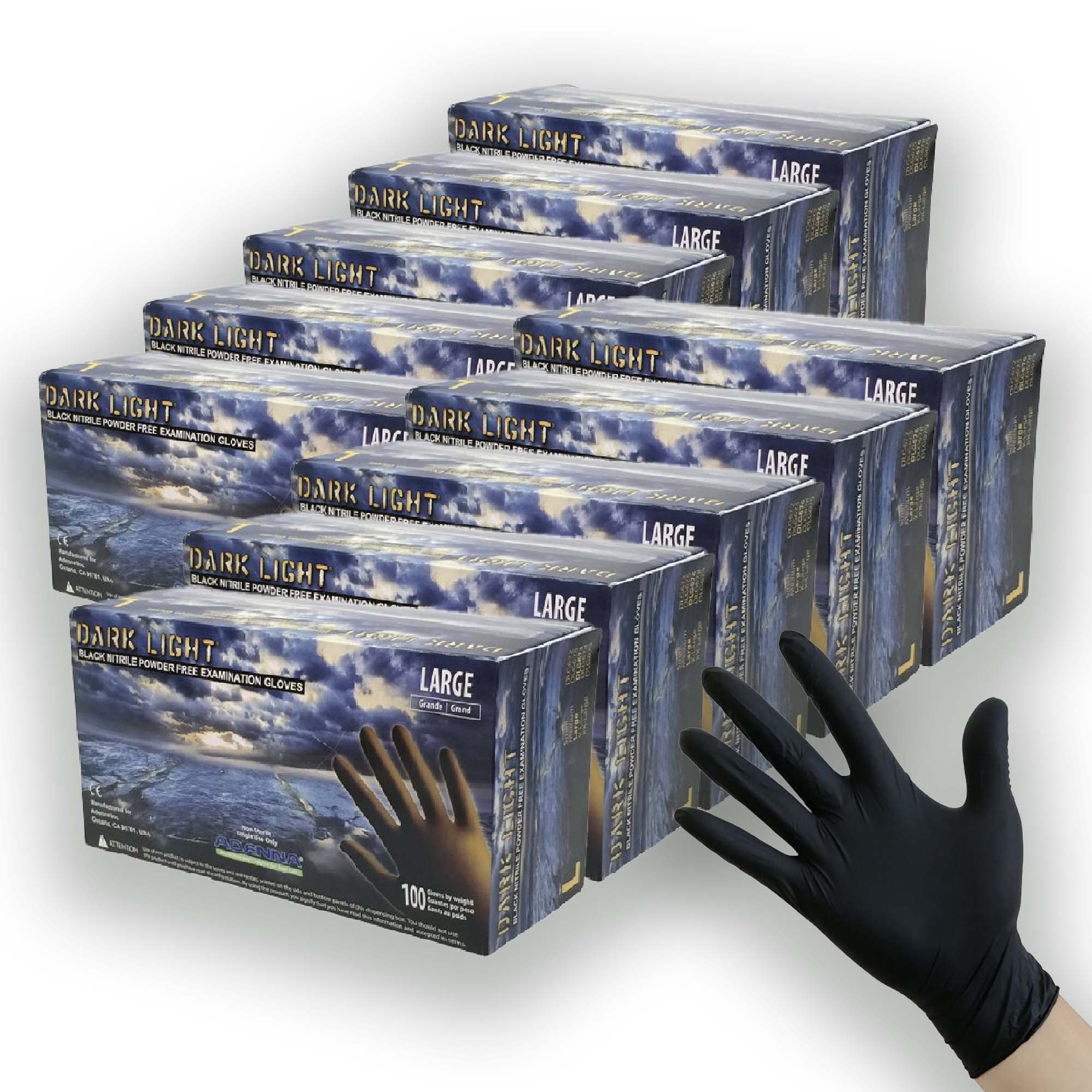 Dark Light Black Nitrile Gloves - Exam Grade, Powder Free (9 Mil), 1,000 Gloves - BOGO 20% OFF - Image 7