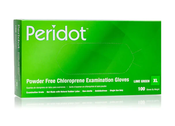 Peridot Green Chloroprene Powder Free Gloves (3.5 mil) - Image 4