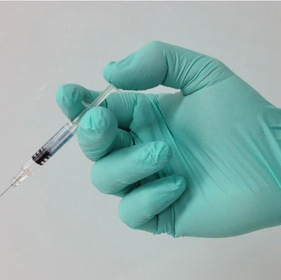 Green Nitrile Powder Free Gloves - 1000 gloves - Image 4