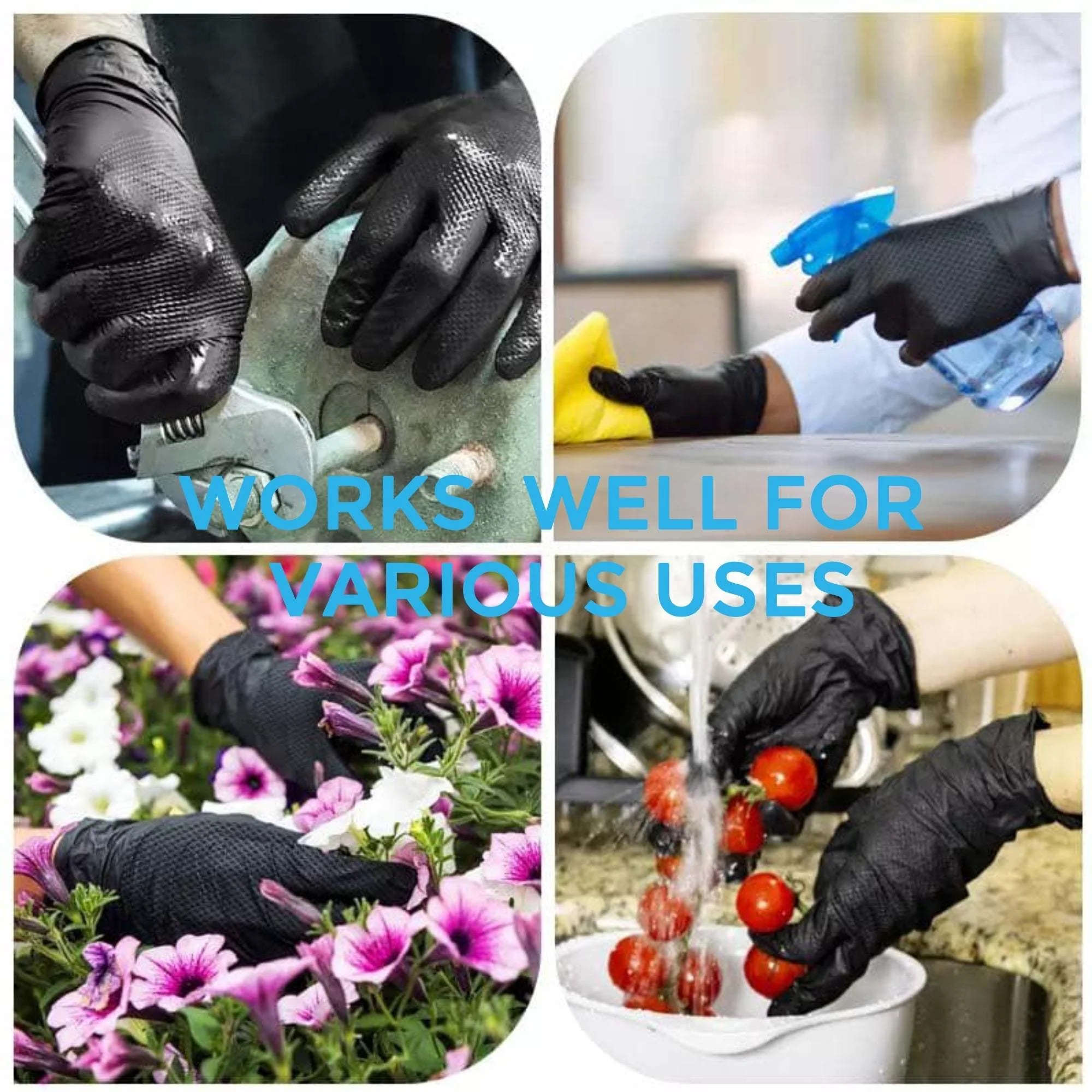 HandCare Black Nitrile Gloves - Exam Grade, Powder Free (4 Mil) - 20 CASES (BULK) - Image 7