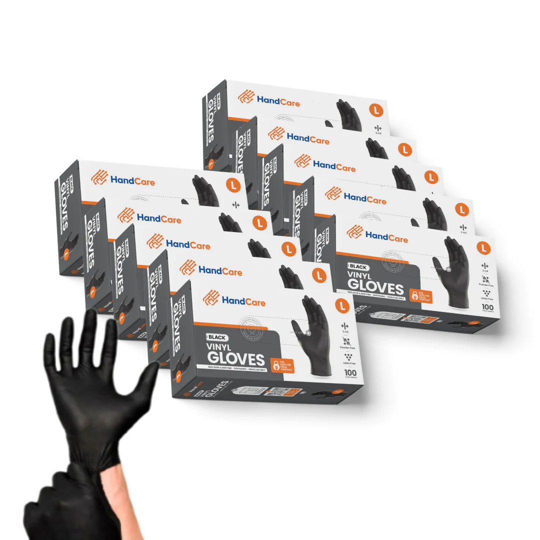 HandCare Black Vinyl Gloves - Powder Free (3 Mil), 1,000 Gloves - BOGO 20% OFF - Image 5