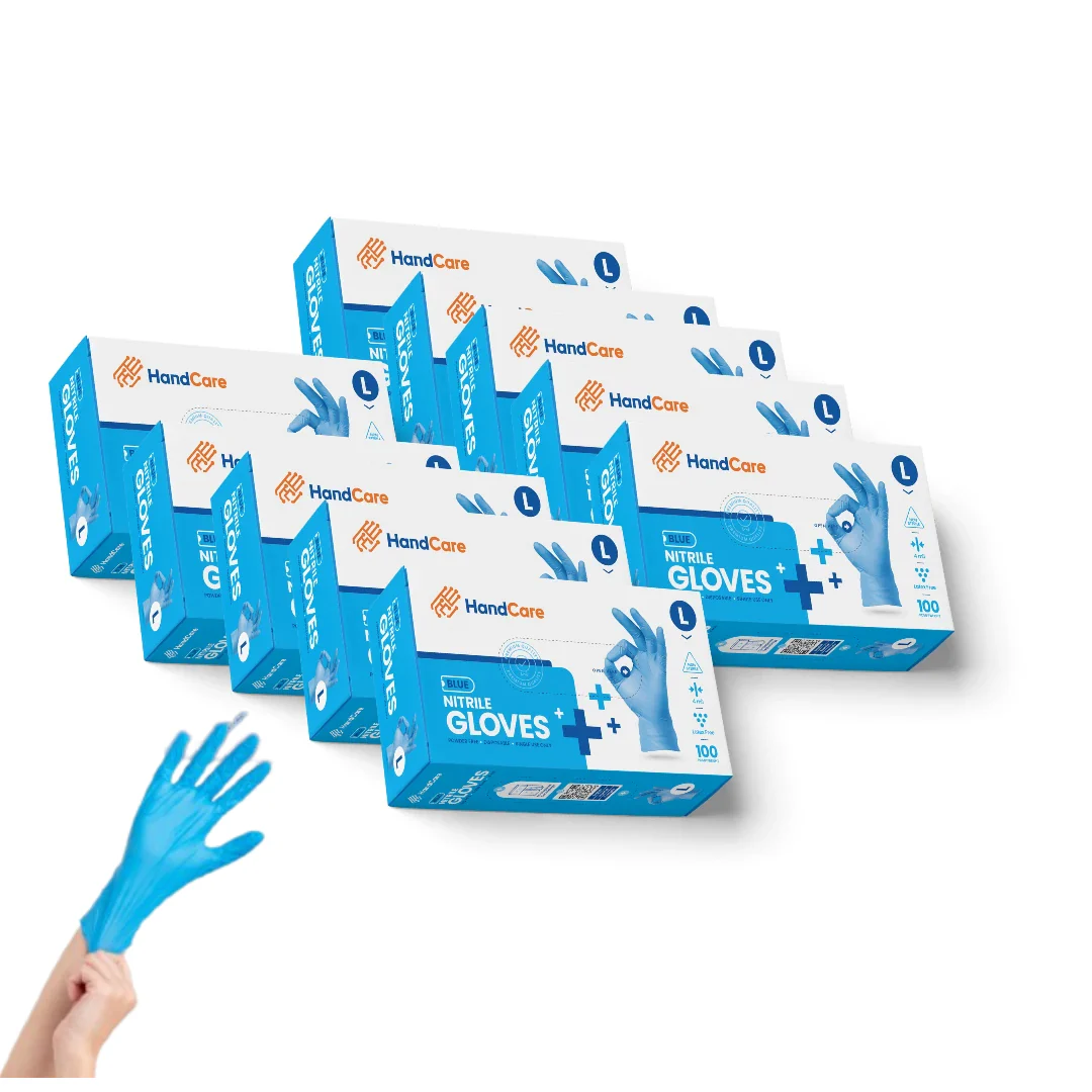 HandCare Blue Nitrile Gloves - Exam Grade, Powder Free (4 Mil), 1,000 Gloves - BOGO 20% OFF - Image 11