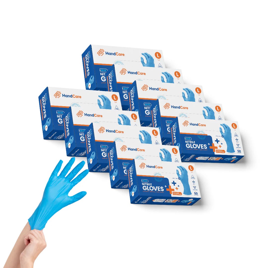 HandCare Blue Nitrile Gloves - Exam Grade, Powder Free (8 Mil), 100 Cases (Bulk) - Image 11