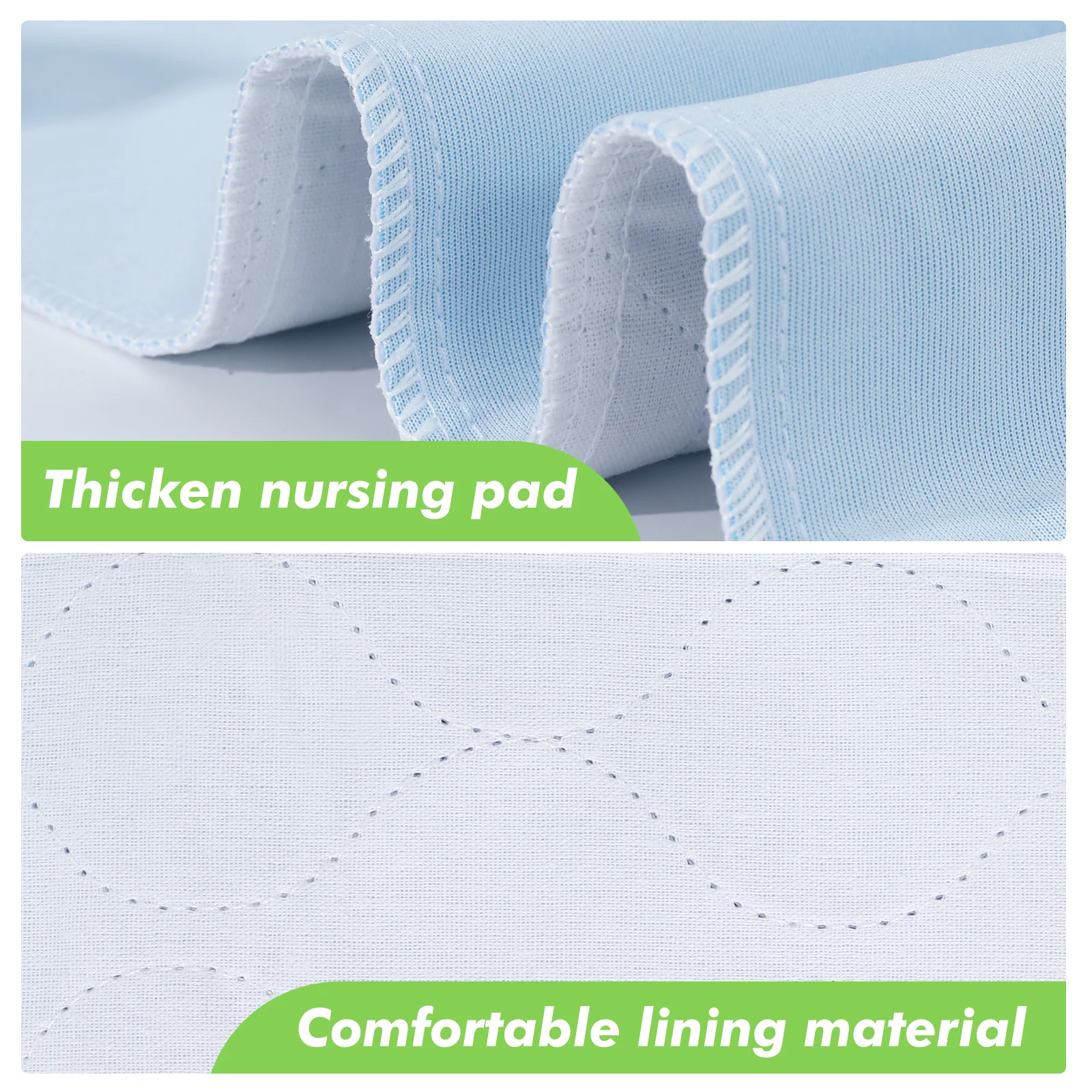 BLUE WASHABLE UNDERPADS 34”x36“ - Incontinence Bed Pads Large Washable Underpads Reusable Waterproof Pee Pad Puppy for Adults Human Dog Bed Cat Pet Elderly Green Life Universe 6 Pack - Image 2