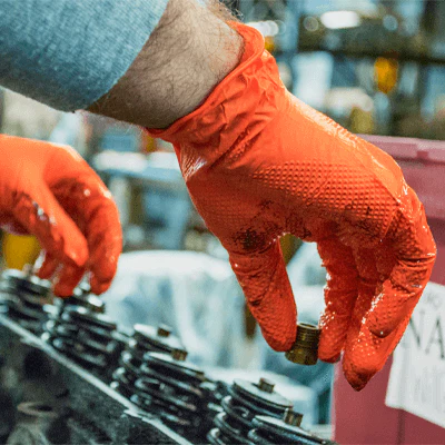 Handcare Orange Nitrile Gloves - Powder Free (8 Mil) - BOX - Image 4